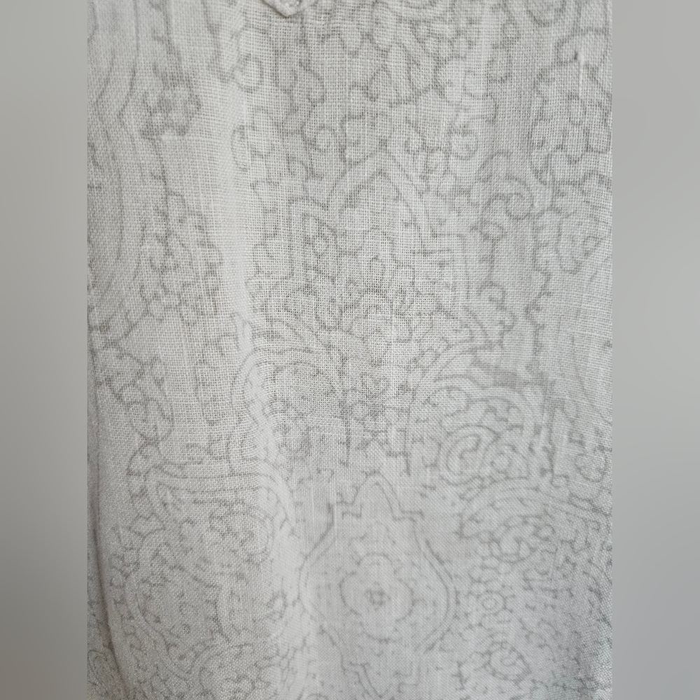 Sigrid Olsen Medallion Pattern Split Neck Linen T… - image 5